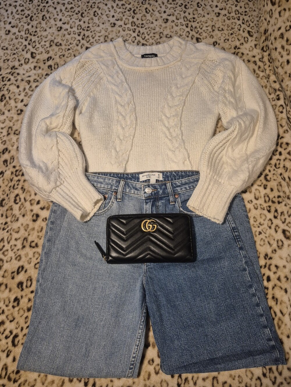 Express White Knit Sweater